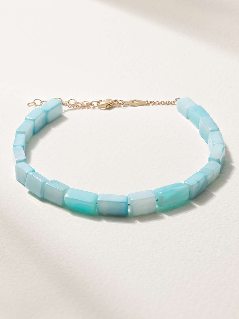 Jacquie Aiche 14-karat Gold Opal Anklet