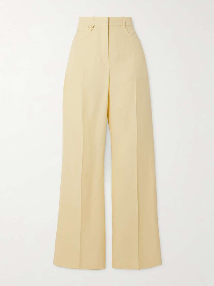 Jacquemus Sauge Pleated Woven Straight-leg Pants