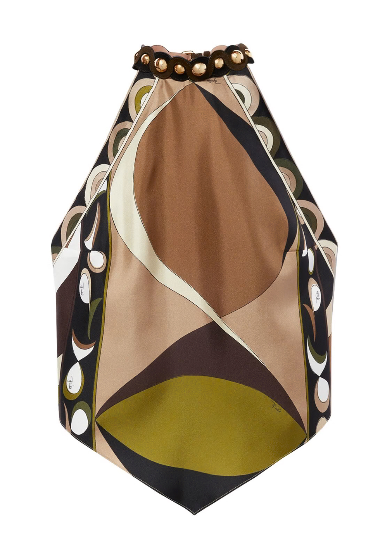 PUCCI Printed Silk Twill Sleeveless Top