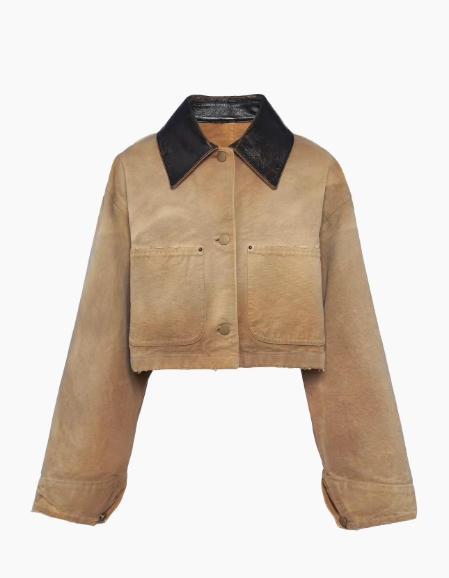 Prada Cropped Canvas Jacket