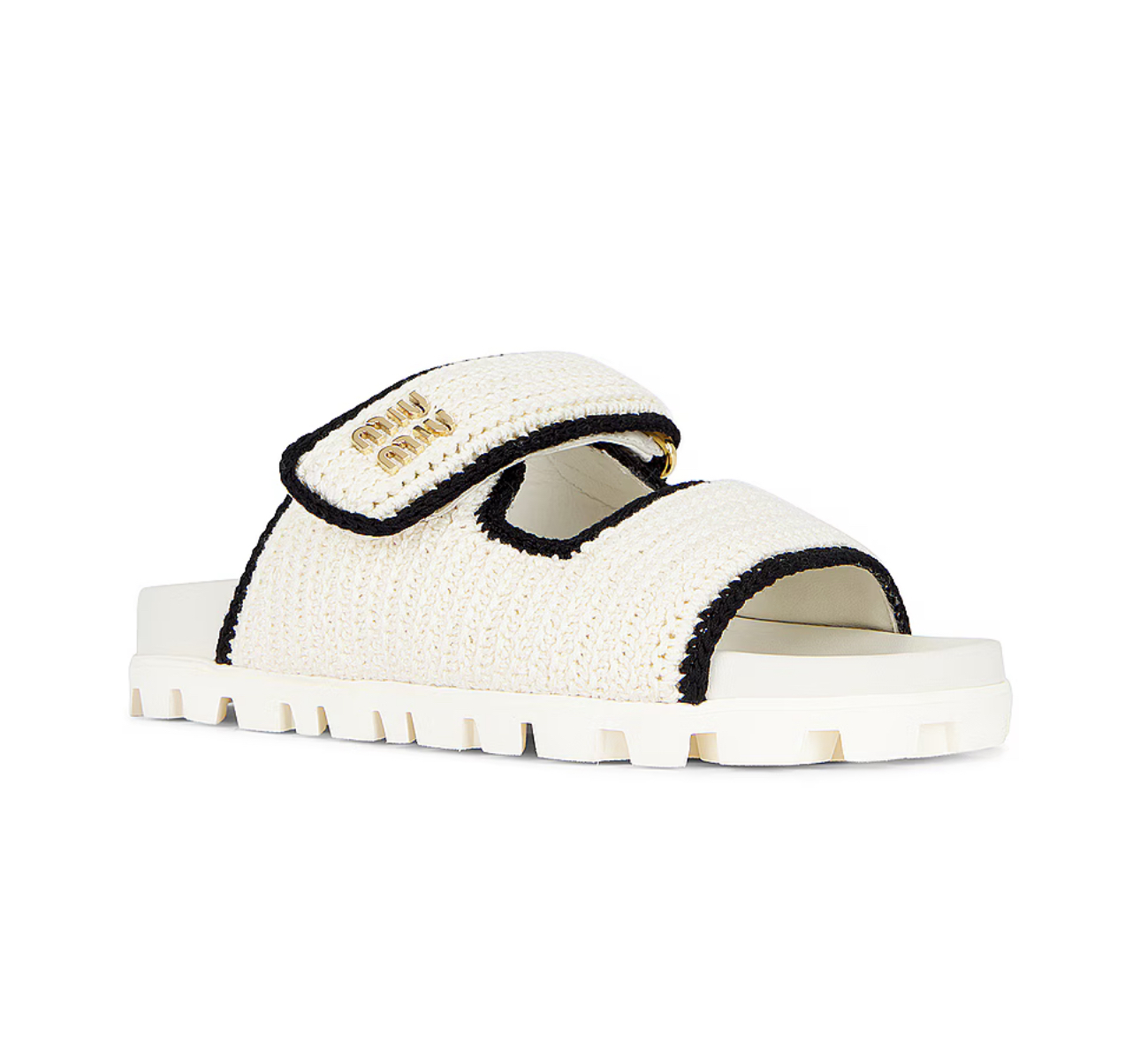 MIU MIU Crochet Slide Sandal