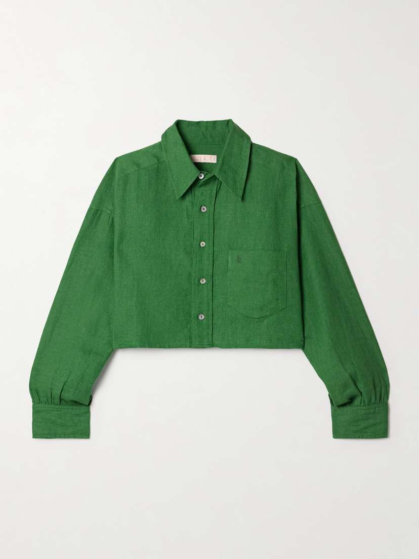 Suzie Kondi Leuka Cropped Linen Shirt