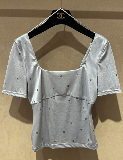 Chanel Chanel Coco Beach Logo Short Sleeve Top