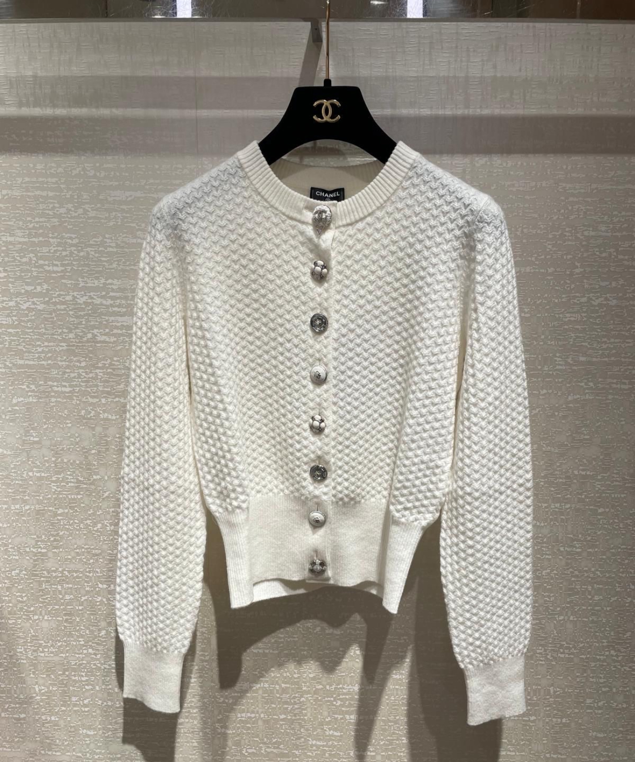 Chanel Chanel White Knit Cardigan