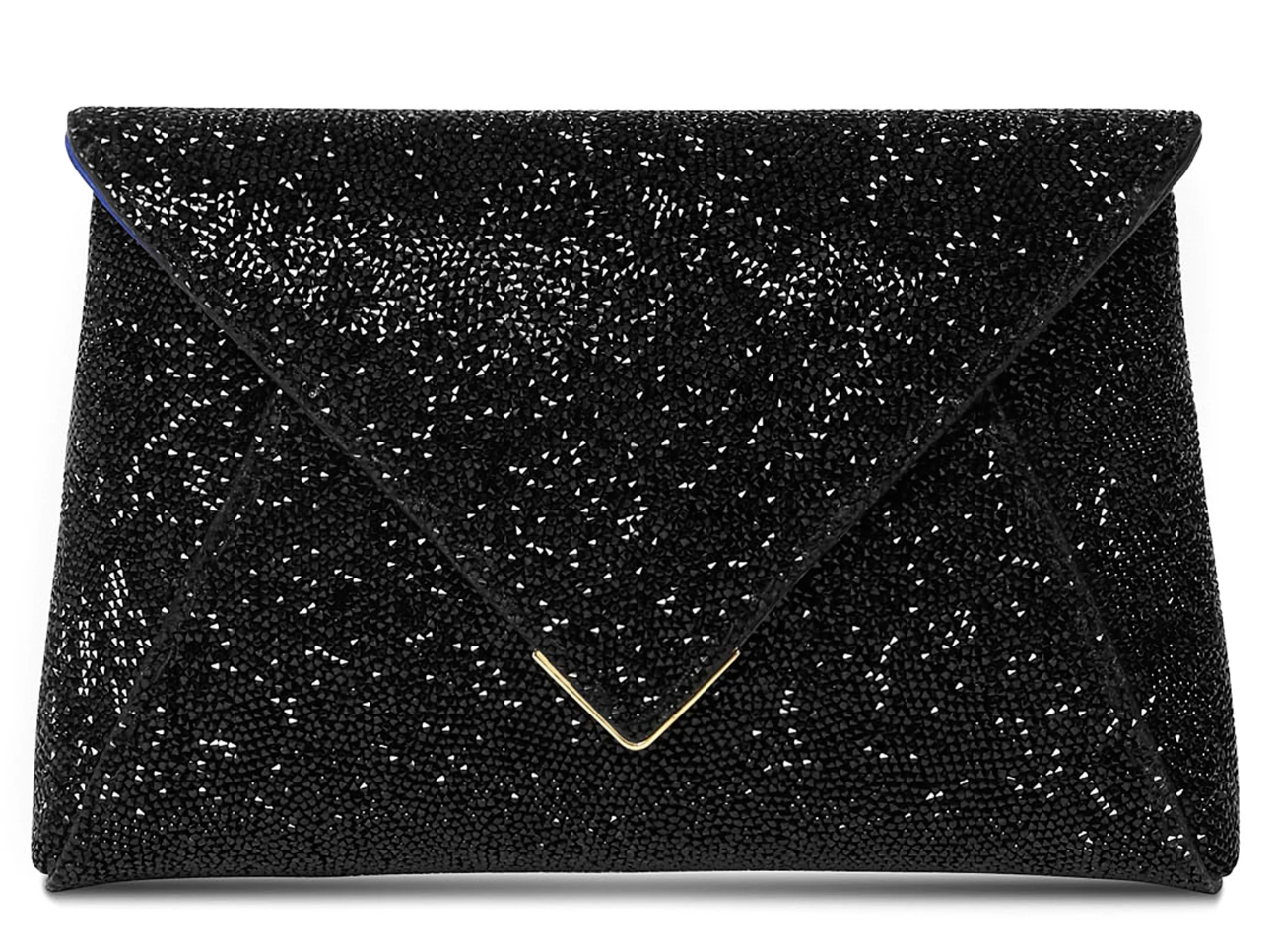 Tyler Ellis Small Lee Pouchet Black Lava Swarovski Rock Crystal