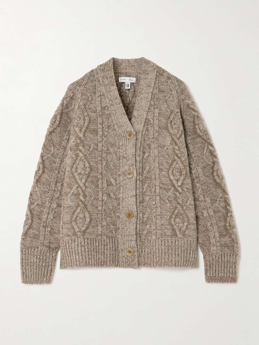 NET-A-PORTER For The King’s Foundation Cable-knit Wool Cardigan