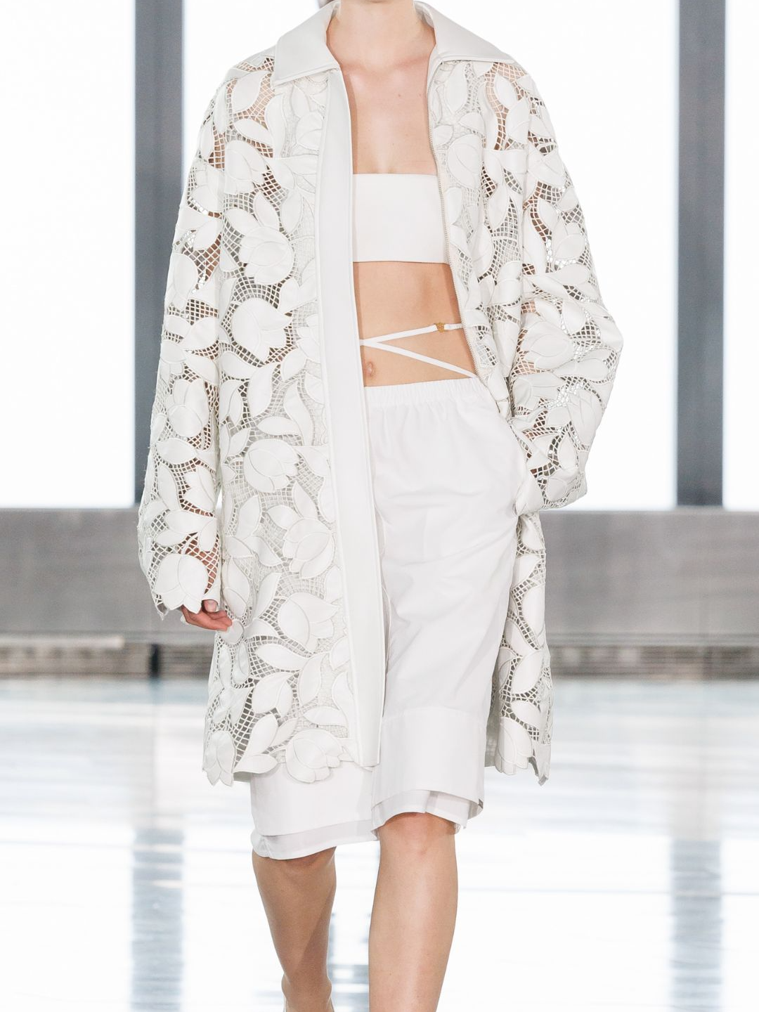 Simkhai PRE-ORDER Brixton Long Jacket in Embroidered Floral