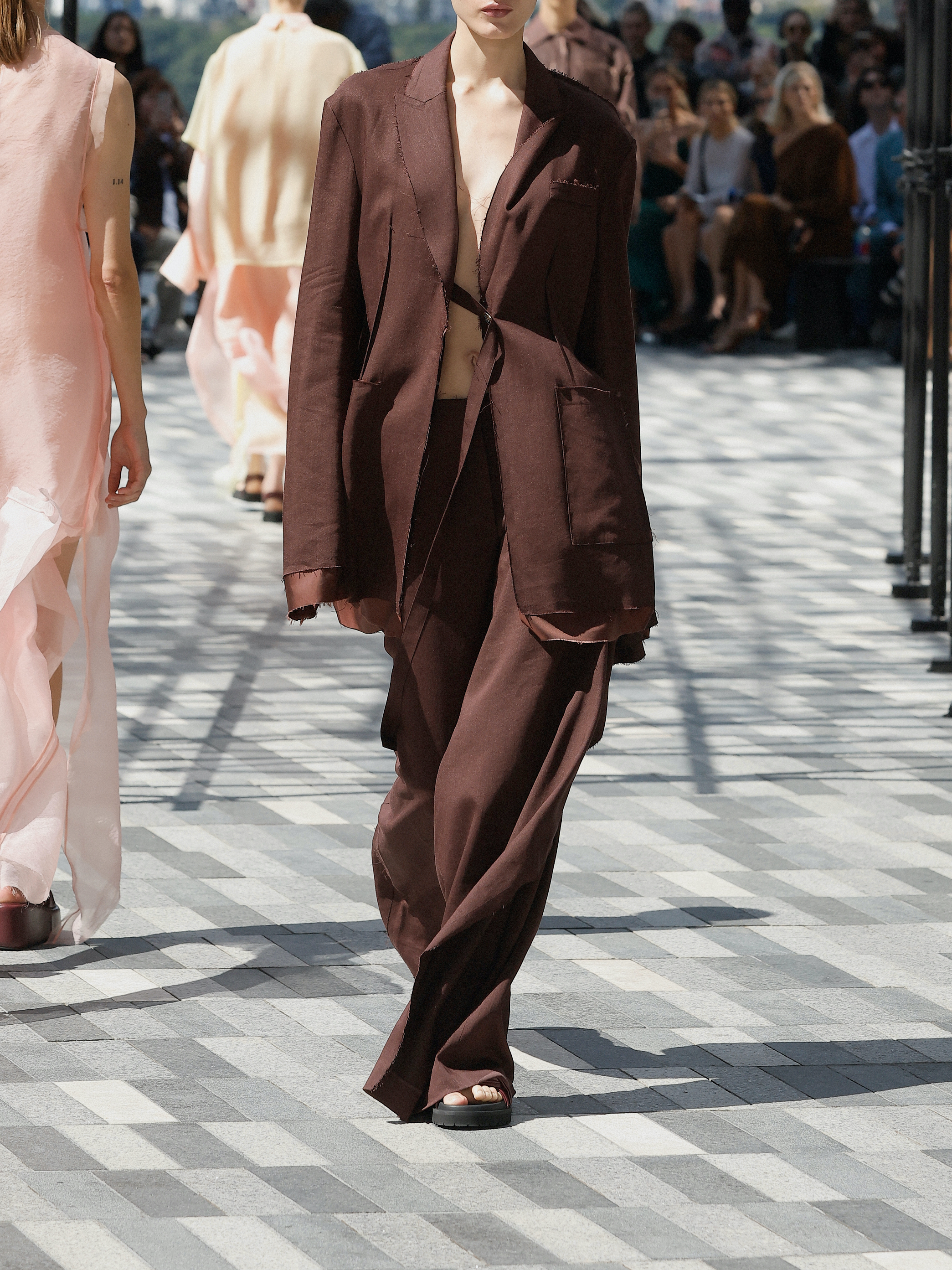 Jason Wu Collection PRE-ORDER Mid-Rise Straight Leg Pants with Draped Panel