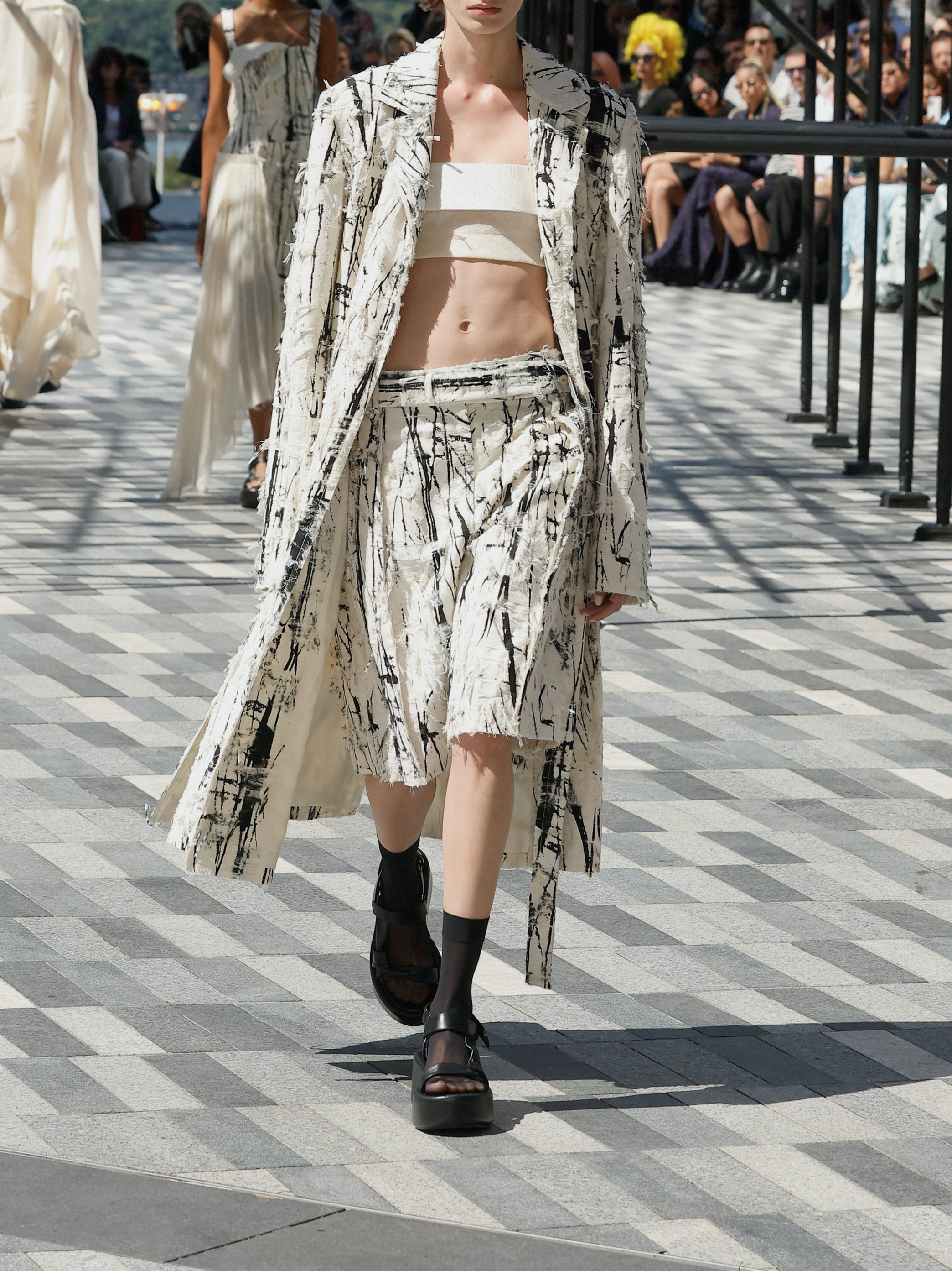 Jason Wu Collection PRE-ORDER Mid-Rise Brushstroke Jacquard Shorts