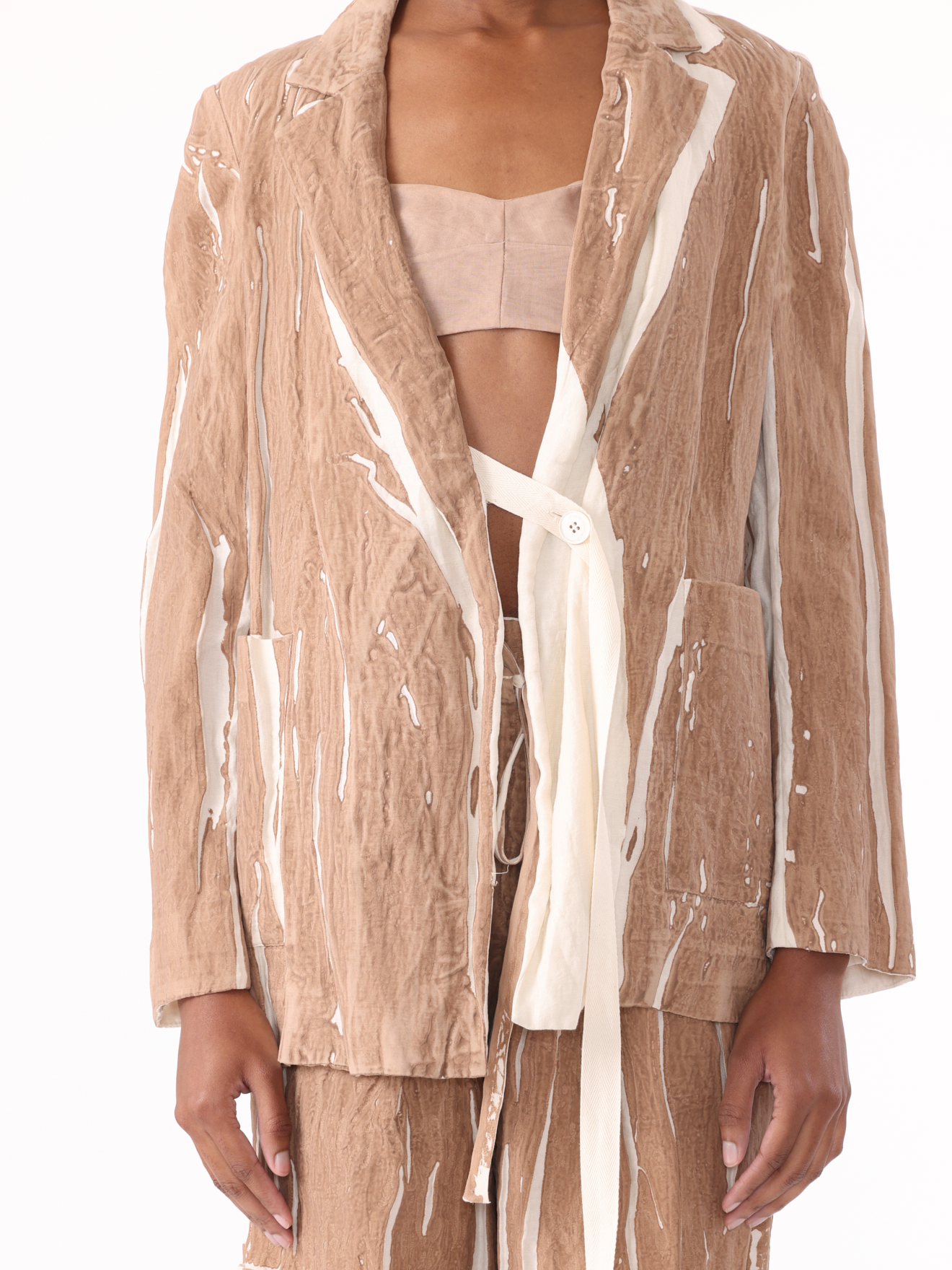 Jason Wu Collection PRE-ORDER Screen-Printed Soft Mikado Blazer