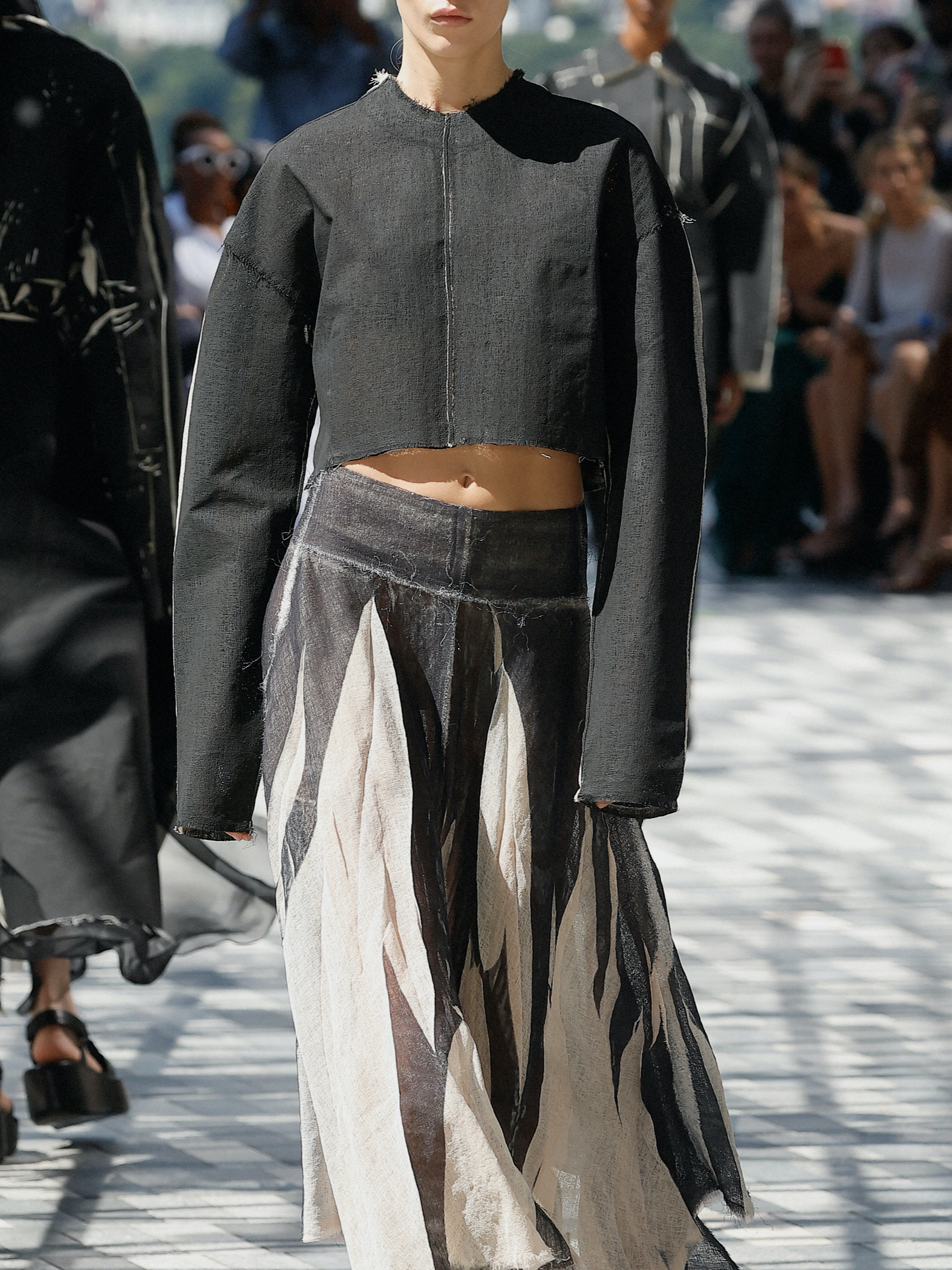 Jason Wu Collection PRE-ORDER Screen-Printed Textured Gauze Long Sleeve Top