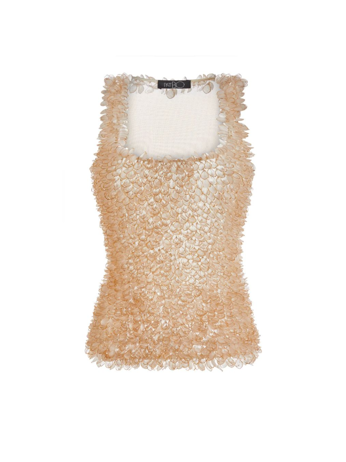 PatBo PRE-ORDER Embroidered Tulle Tank Top