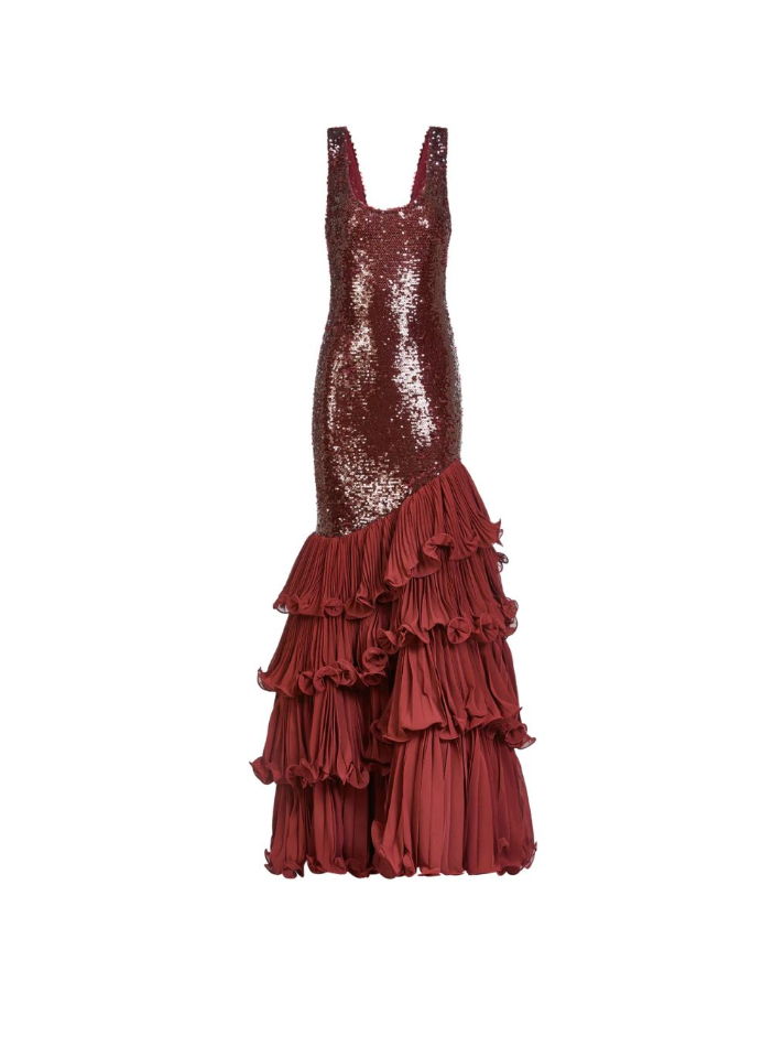 PatBo PRE-ORDER Sequin Drop-Waist Gown