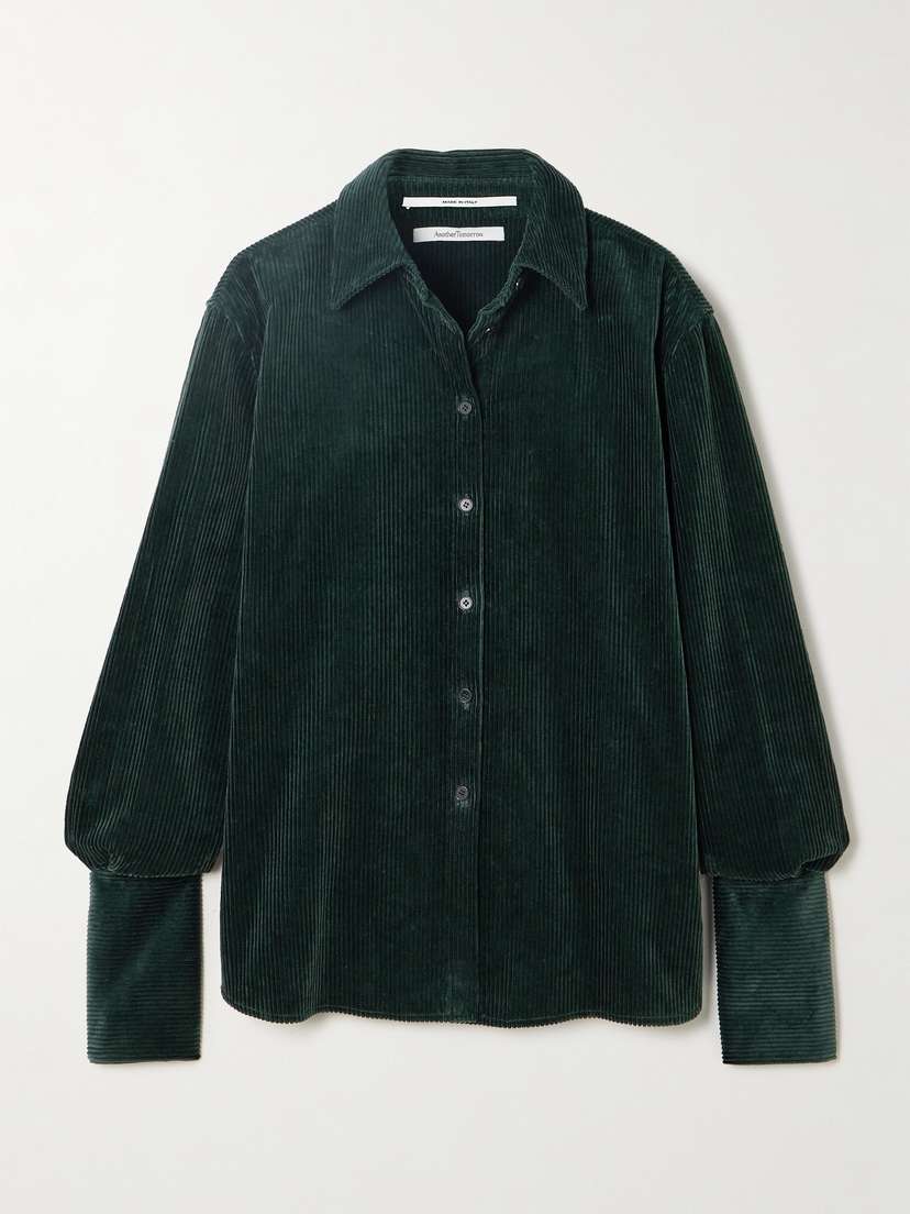Another Tomorrow Cotton-corduroy Shirt
