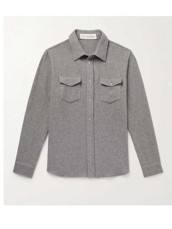 God's True Cashmere Brushed-Cashmere Shirt