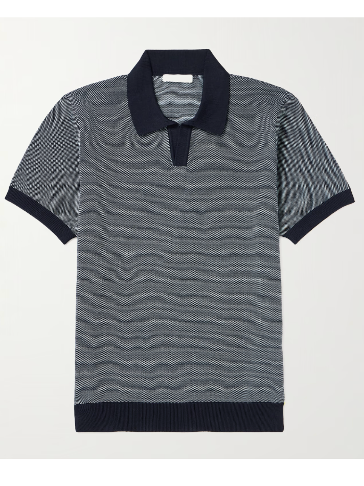 MR P. Honeycomb-Knit Organic Cotton Polo Shirt