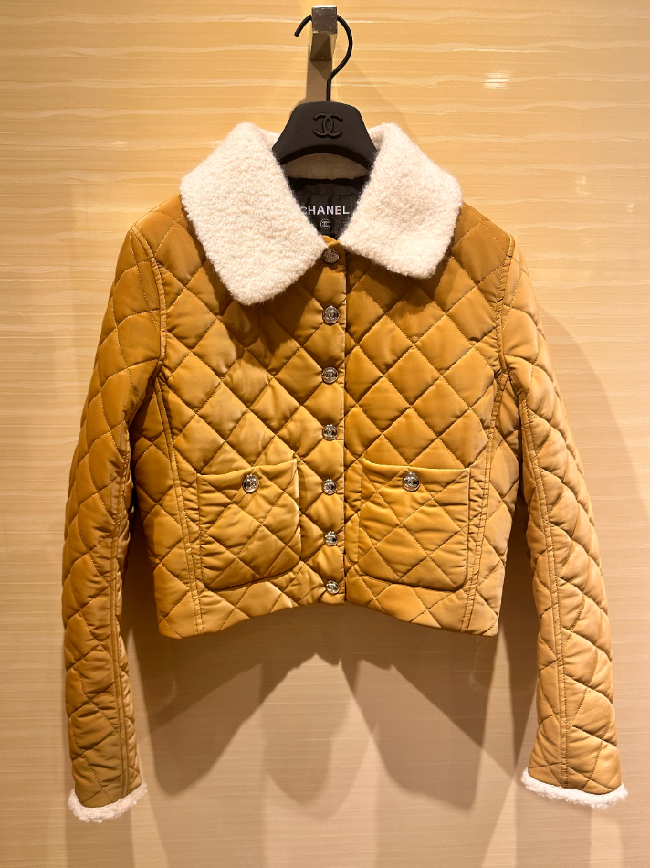 Chanel Tan Jacket with Shearling
