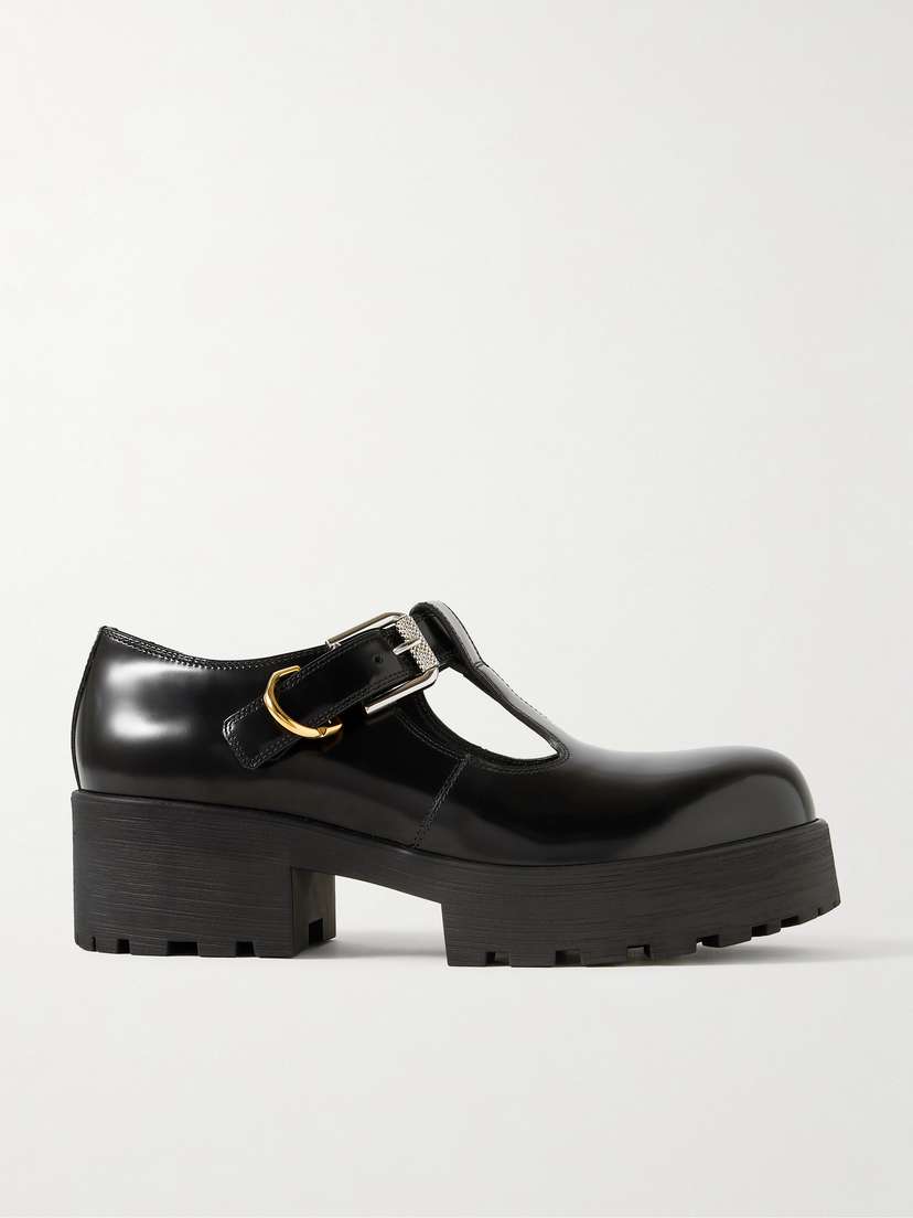 Givenchy Voyou Baby Leather Platform Mary Jane Pumps