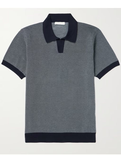 MR P. Honeycomb-Knit Organic Cotton Polo Shirt