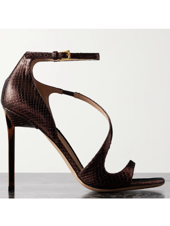 Tom Ford Newton snake-effect leather sandals