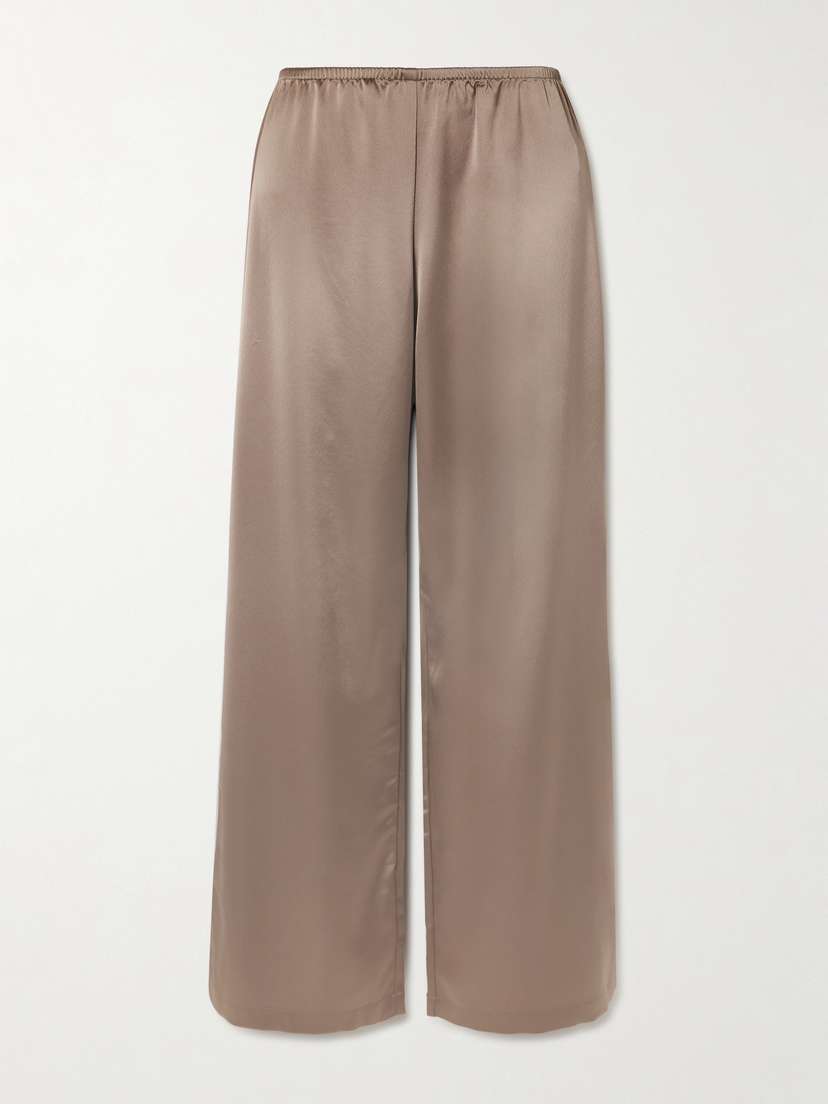 LESET Barb Satin Wide-leg Pants