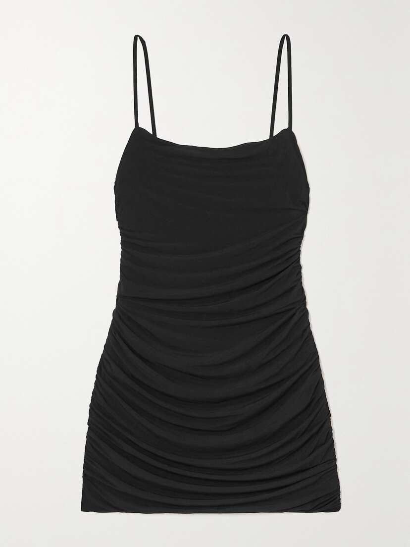 Wardrobe.NYC Ruched Stretch-jersey Mini Dress