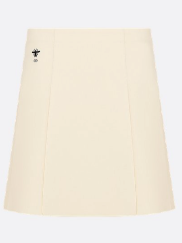 Dior Ecru Flared Miniskirt