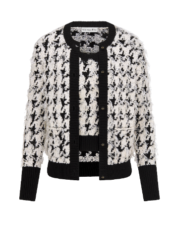 Dior Black and White Houndstooth Twinset