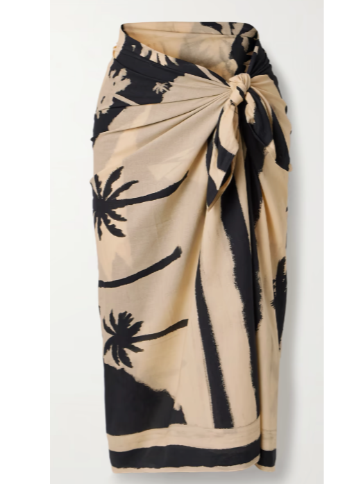 Johanna Ortiz Sailing Landscape printed cotton-voile pareo