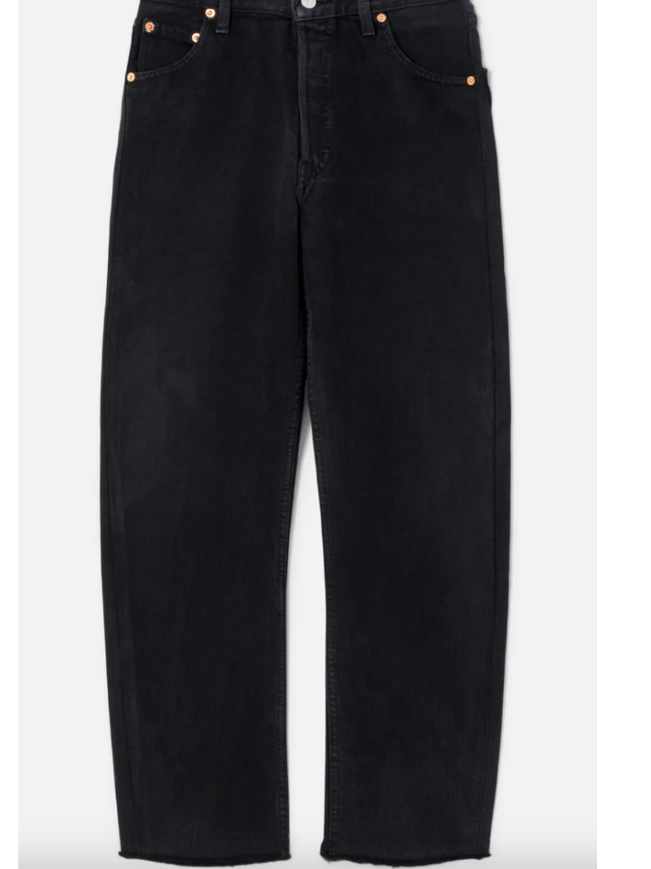 RE/DONE Black High Rise Stove Pipe