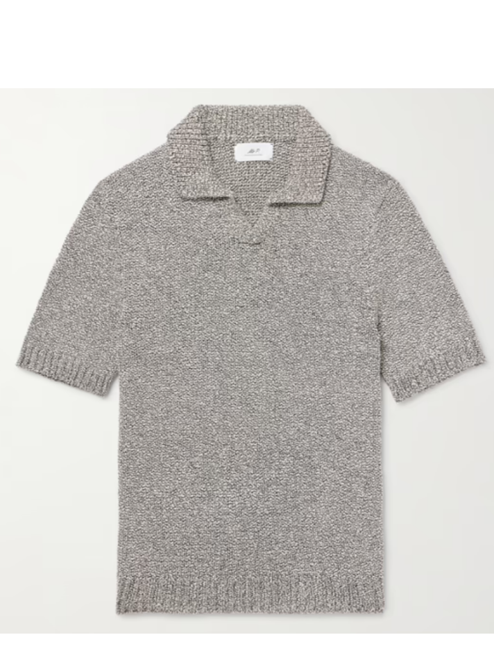 MR P. Organic Cotton-Bouclé Polo Shirt