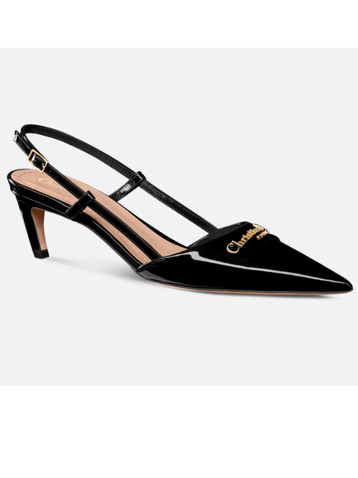 Dior My Dior Black Patent Slingback Pump