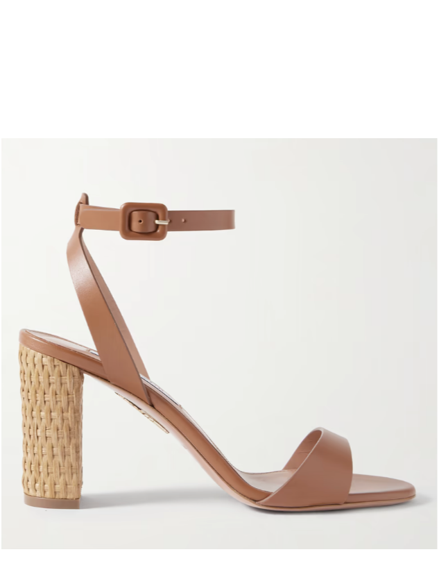 Aquazzura Sunseeker 85 leather sandals