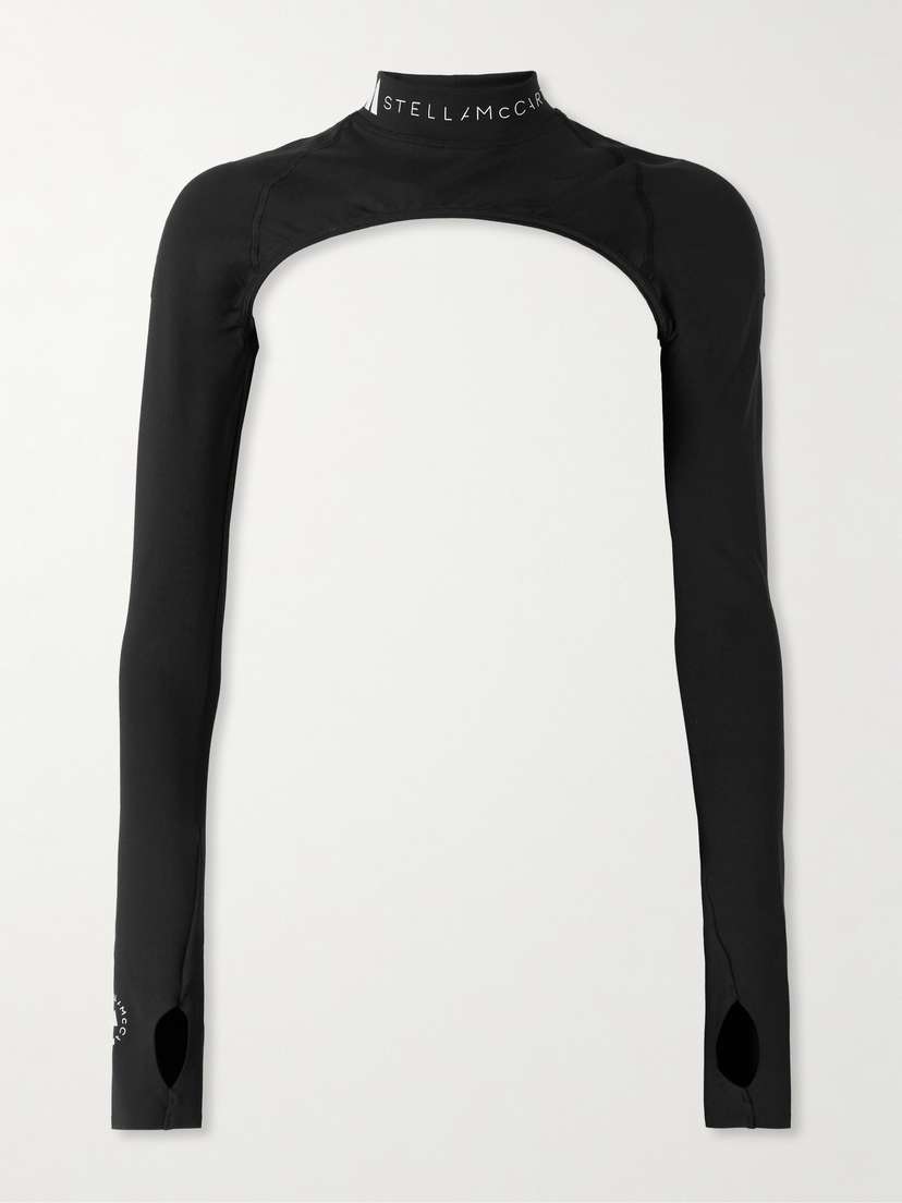 adidas by Stella McCartney Cropped Printed Stretch Top