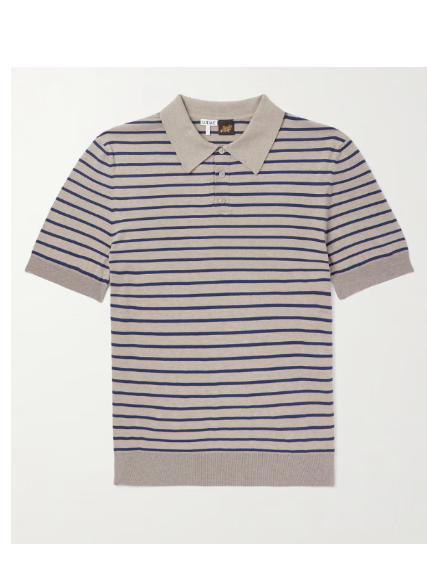 Loewe Paula's Ibiza Slim-Fit Striped Cotton-Blend Polo Shirt