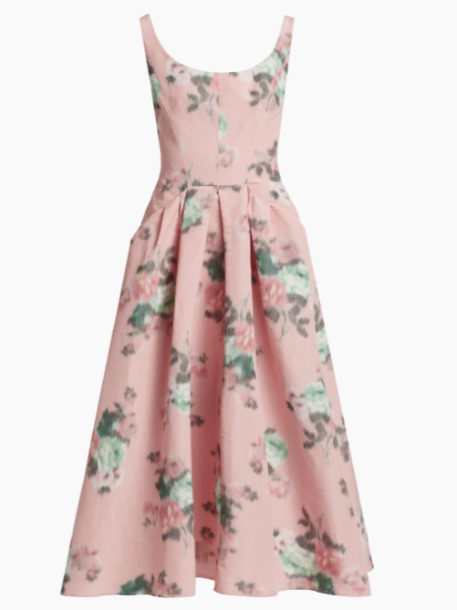 Philosophy di Lorenzo Serafini Floral Linen-Blend Cocktail Dress