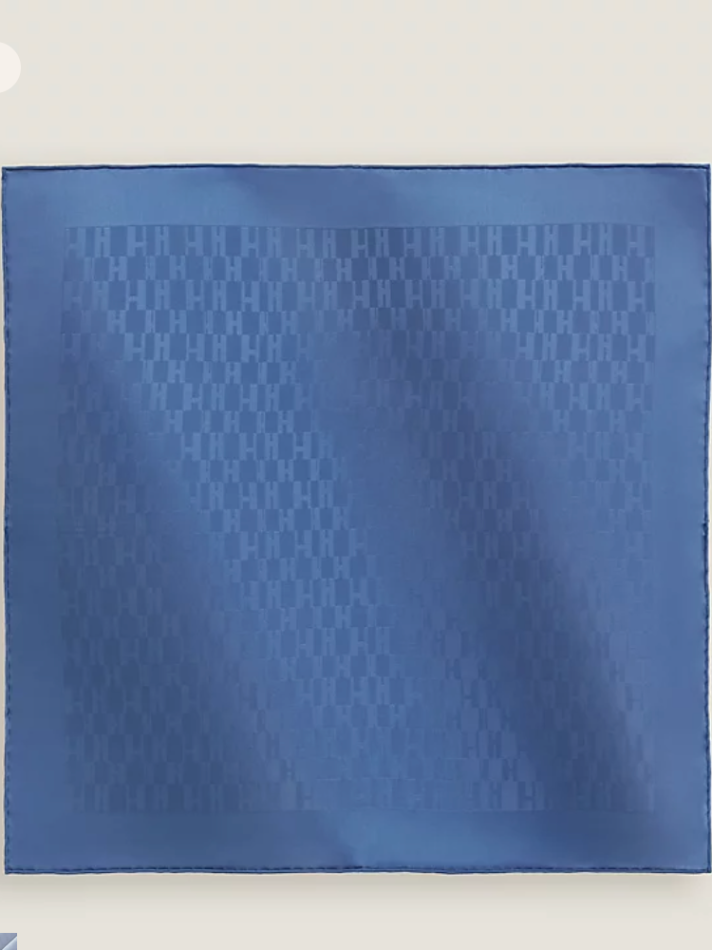 HERMÈS Faconnee Grand H Pocket Square