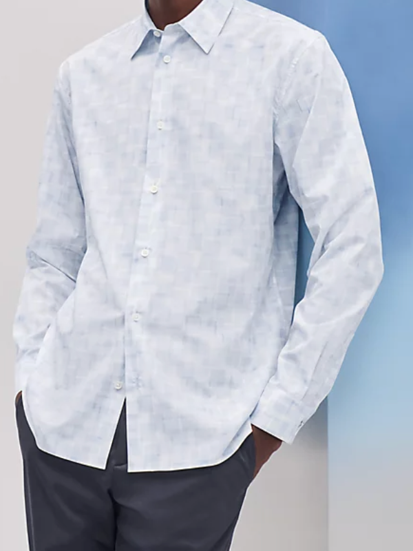HERMÈS "Calques en H" Straight Cut Shirt