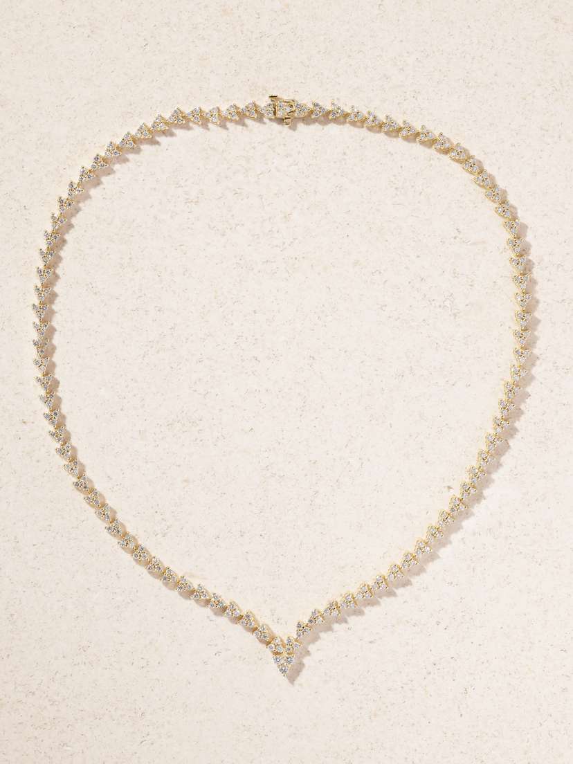 Jacquie Aiche Lizette 14-karat Gold Diamond Necklace